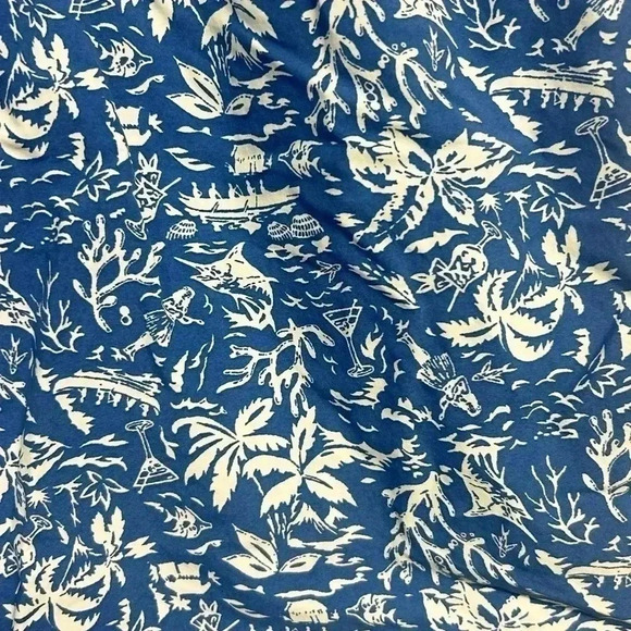 Columbia PFG Men's Blue Swordfish Hawaiian Tropical Swim Trunks XL - Picture 4 of 9